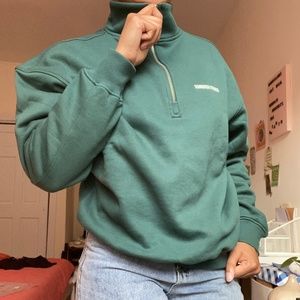 Vanquish Fitness VQFIT Green Quarter Zip